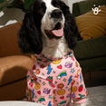 thumbnail image 4 of Oodles Fall Pink Doodle Motif Dog Hoodie, XS, 4 of 9