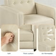 thumbnail image 6 of Easyfashion Modern Reclining Chair with Adjustable Back & Footrest, Beige, 6 of 12