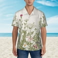 thumbnail image 4 of Disketp Hawaiian Shirts For Men,Herbs And Wildflowers Print Mens Casual Short Sleeve Button Down Shirts Beach Shirt, 4 of 8
