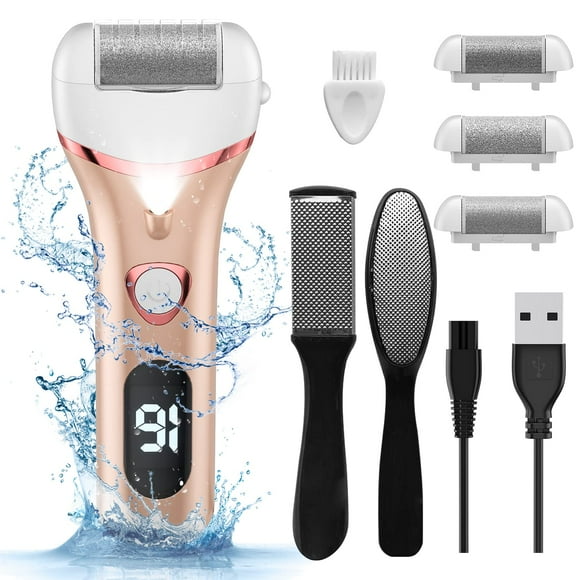 Removedor eléctrico de callos de pies, recargable, portátil, electrónico, lima de pies, kits de pedicura, resistente al agua, lima de fregado de pies, herramientas profesionales de pedicura, cuidado d