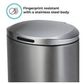 thumbnail image 2 of Home Zone Living 3 Gallon Kitchen Wastebasket, Stainless Steel, 12 Liter, 2 of 8