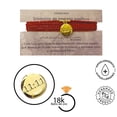 thumbnail image 5 of Vangania Pulsera manifestación 11:11 de cuero vacuno vueltas con dije dorado, 5 of 5