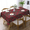 thumbnail image 3 of Christmas Tablecloth Rectangle Snowflake Printed Table Cover Christmas Decorations Snowflake Table Cloth Washable Table Cloths for Dinner Xmas Decor (Red,60 x 102 Inches), 3 of 6