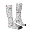 thumbnail image 4 of Lsque Watercolor Wildflowers 1 Printed Crew Socks Men's Women's LightWeight Thin Casual Calf Socks ,Knee High Socks,Cotton Socks, 4 of 9