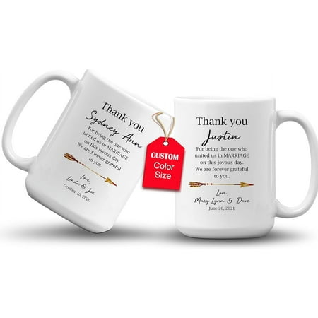 GIFAMI Wedding Gift, Engagement Anniversary Personalized Gifts Mug for Couples (Wedding Officiant, 11oz. White Mug)