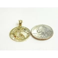 thumbnail image 3 of 10k yellow gold round globe planet earth world map pendant jewelry 0.89" 2.1g, 3 of 11