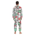 thumbnail image 4 of FORMRS Onesies Pajama for Adults Unisex Hoodie Winter Jumpsuit One Piece Sleepwear, Sizes S-2XL, Red Abstract Geometric, 4 of 7