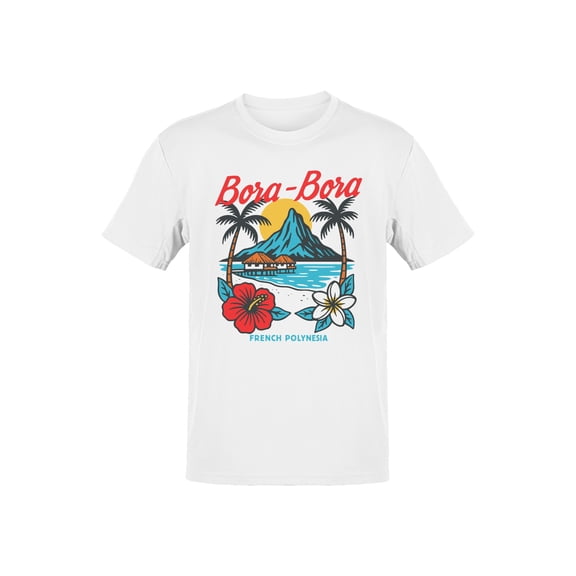 Bora-Bora Tropical Paradise Art Men's T-shirt