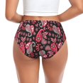 thumbnail image 3 of Womens Underwear Red Gray Black Paisley Cuteness No Show Seamless Underwear for Women, Soft Stretch Women's Panties, Hipster Ladies Panties Bikini Underwear Briefs, 3 of 6
