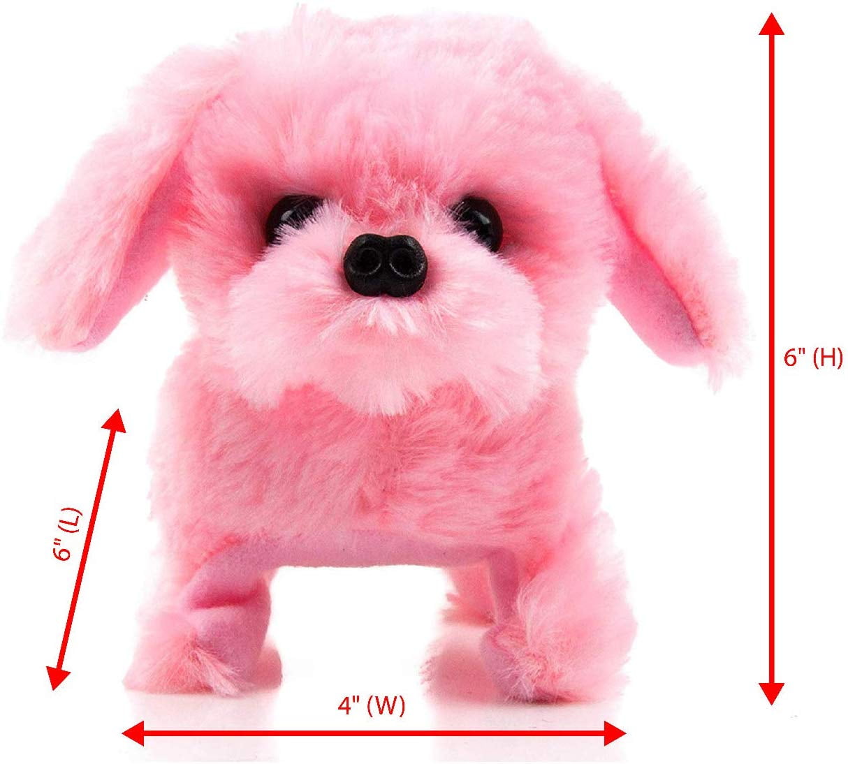 pink plush dog