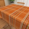 thumbnail image 4 of Tchckioa Orange Line Grid Tablecloth for Kitchen,Autumn Rectangle Waterproof Table Cover Decor,60x70 Inch, 4 of 6