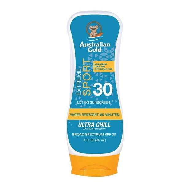 Protector Solar Australian gold Fps 30 x-treme sport locion 8 oz
