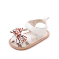 thumbnail image 6 of Biezeib Baby Girls Summer Sandals Floral Embroidery Bow Decor PU Leather Hollow Out Non Slip Shoes, 6 of 6