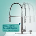 thumbnail image 4 of TEHILA LUXE 18 Gallon White Utility Sink with Stainless Finish Coil Pull-Down Faucet - 9510, 4 of 11