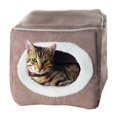 thumbnail image 1 of PETMAKER Lit pour Animaux en Cube Fermé - Café Clair, Moyen, 1 of 4