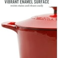 thumbnail image 2 of Gatwick  QT Enamel Cast Iron Dutch Oven, Red Ombre, 2 of 6