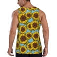 thumbnail image 3 of Easygdp Sunflowers Men's Tank Top, Sleeveless Muscle T Shirts, Breathable, Quick-Dry, Loose for Gym, Running, Fitness - XX-Large, 3 of 9