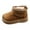 Khaki, variant on Fuzzy Platform Snow Boots for Women Cold Weather Warm Fleece Lined Fashion Plush Non Slip Winter Ankle Booties Slip-On Mid Calf Short Boots