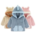 thumbnail image 2 of Baozhu Autumn Winter Children Toddler Boys Girls Plush Hoodies Baby Jackets Zipper Cute Baby Coats Kids Long Sleeve Tops, 2 of 5