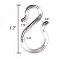 thumbnail image 2 of Punch Bowl, ganchos en forma de S, COLIBYU, 24 unidades, 4,3 cm, plástico transparente, 2 of 3