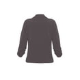 thumbnail image 4 of Moa Collection Women's Casual Fitted Blazer Draped Open Front with Ruched 3/4 Sleeves (S-3XL), 4 of 5