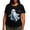 Black, variant on Plus Size Women's Halloween Ghost Printed T-Shirt Summer Fall Crewneck Short Sleeve Graphic Tee Tops M-5XL