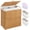 Natural, variant on Laundry Hamper with 2 Removable Liner Bags - 90L Divided Clothes Hamper, Handwoven Synthetic Rattan Foldable Laundry Basket with Lid and Handles Gray (18.3x13.3x24.0Inches)