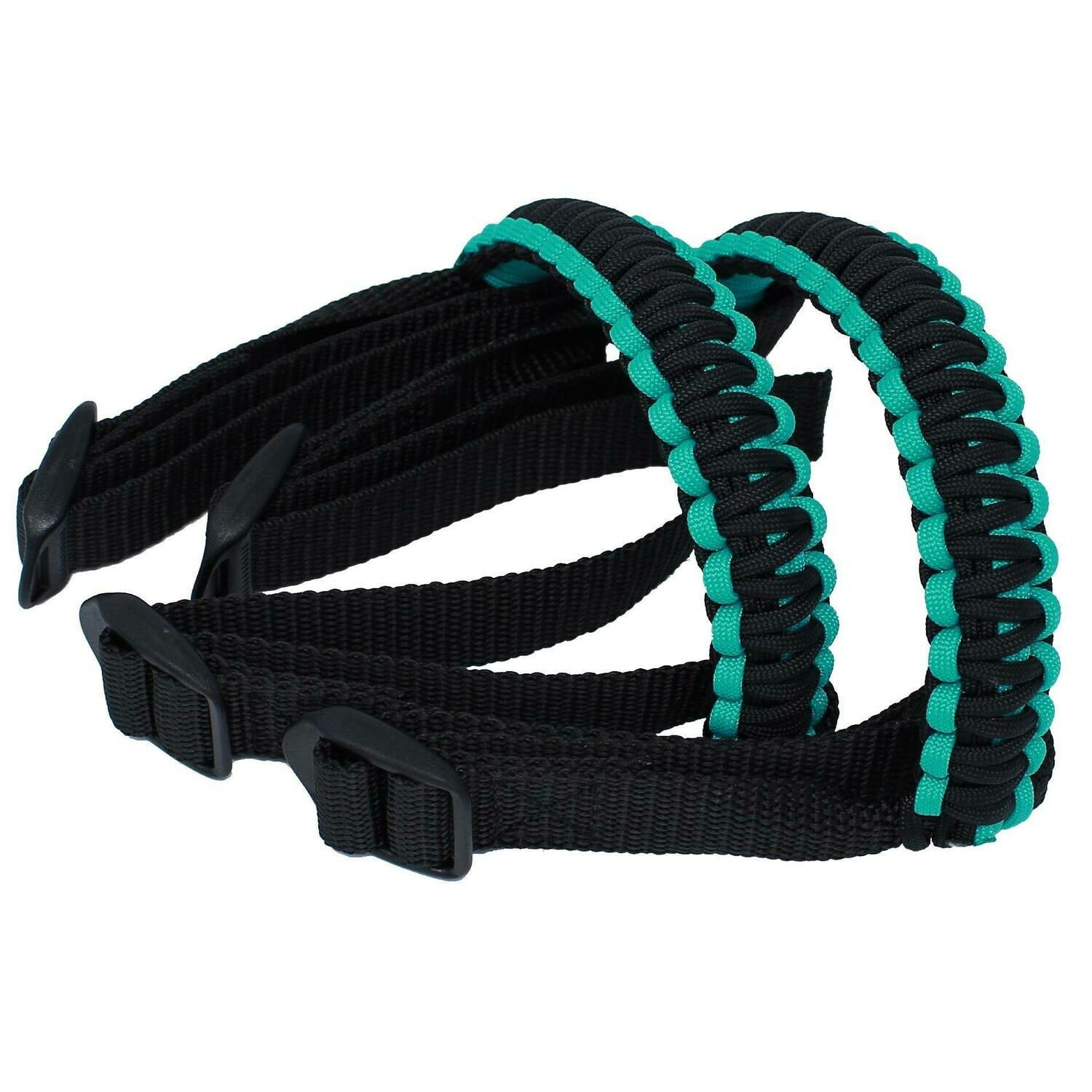 BubbasGarageTv - Turquoise Paracord Roll Bar Grab Handles for Jeep Wrangler/Gladiator CJ, YJ, TJ, JK, JL, JT (Pair) BubbasGarageTv - Turquoise Paracord Roll Bar Grab Handles for Jeep Wrangler/Gladiator CJ, YJ, TJ, JK, JL, JT (Pair)