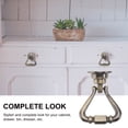 thumbnail image 3 of LEORX 2 Pcs Traditional Cabinet Knob Handles Bronze Vintage Knobs Kitchen Cabinet Door Knobs Rings Pocket 5.50X3.50X1.40CM, 3 of 8