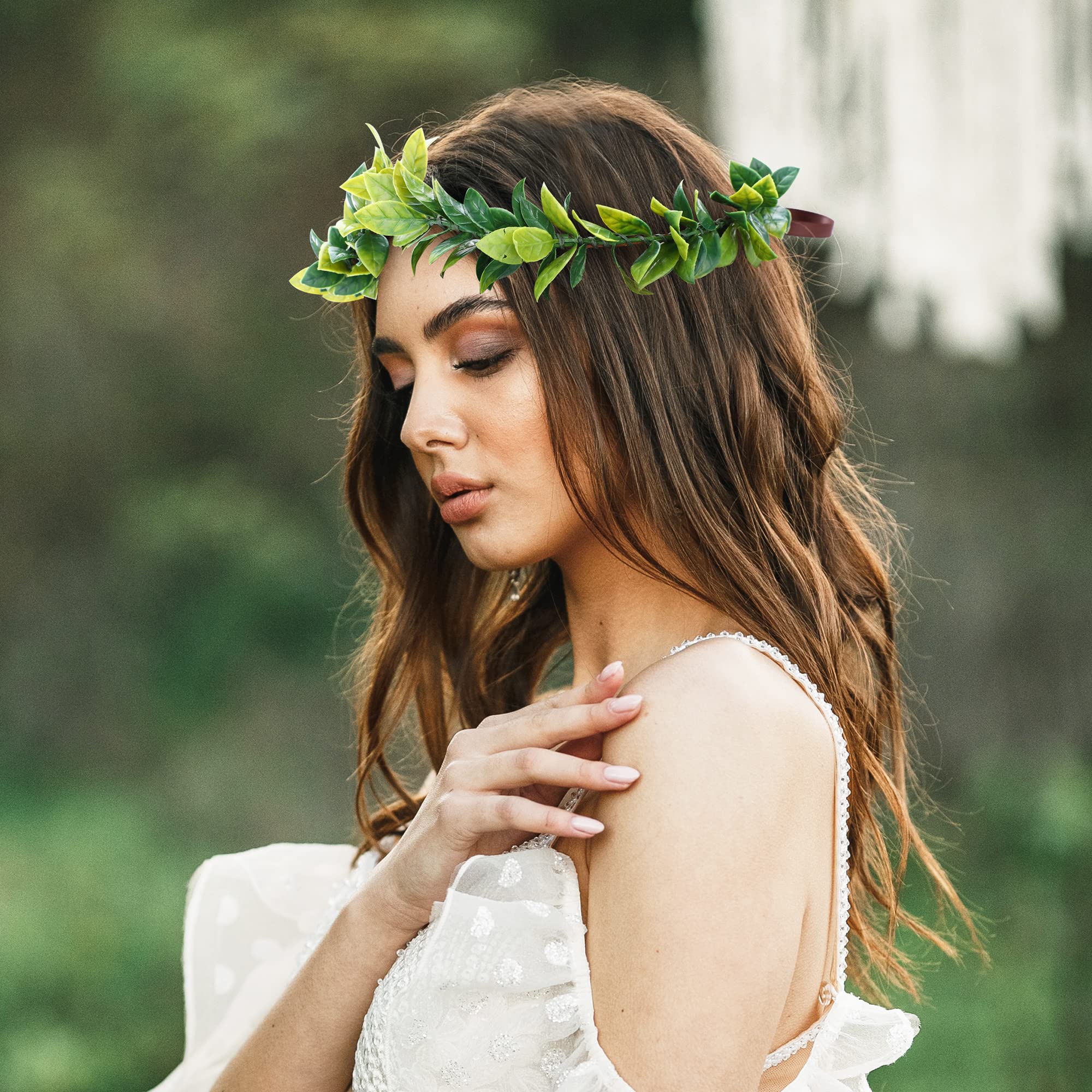 Couronne De Fée Florale En Cristal - Serre-tête Elfe De La Forêt Pour Femmes Et Filles - Cosplay, Halloween, Fêtes - 6