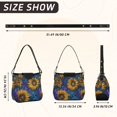 thumbnail image 2 of Iauyy Women's Handbag Removable Shoulder Satchel Bag-Polyester and PU leather ，Fantasy Sunflower, 2 of 7