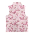thumbnail image 5 of Uorisanigo Boys Girls Full Zip Fleece Vest Fashion Fall Winter Clothes Pink Butterfly Print Sleeveless Outwear Warm Jacket with Pockets Soft Kids Outdoor Layering(2-12 Years), 5 of 7