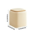 thumbnail image 3 of YiJuHui Push Button Trash Can with Lid, Multipurpose Small Wastebasket for Countertop Desk Office Kitchen Bathroom, Plastic Garbage Bin, Touch Top Recycle Bin, 3 of 6