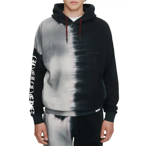 Eleven Paris Sweat à Capuche Logo pour Hommes, Noir, Petit