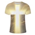thumbnail image 4 of Mefallenssiah Hauts pour Hommes, Liquidation T-Shirt à Col Rond Imprimé Automne Mode Décontractée Manches Courtes, 4 of 5