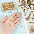 thumbnail image 3 of 1 caja de 500 cuentas redondas chapadas en oro de 24 quilates, 4 mm, de acero inoxidable, lisas y sueltas, para manualidades, pulseras, collares, joyas, suministros para hacer bricolaje., 3 of 6