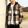 thumbnail image 6 of yillto Boys Plaid Jackets Flannel Hoodies Fall Fashion Long Sleeve Zip up Jacket Coat for Kids 5-15 Years, 6 of 7