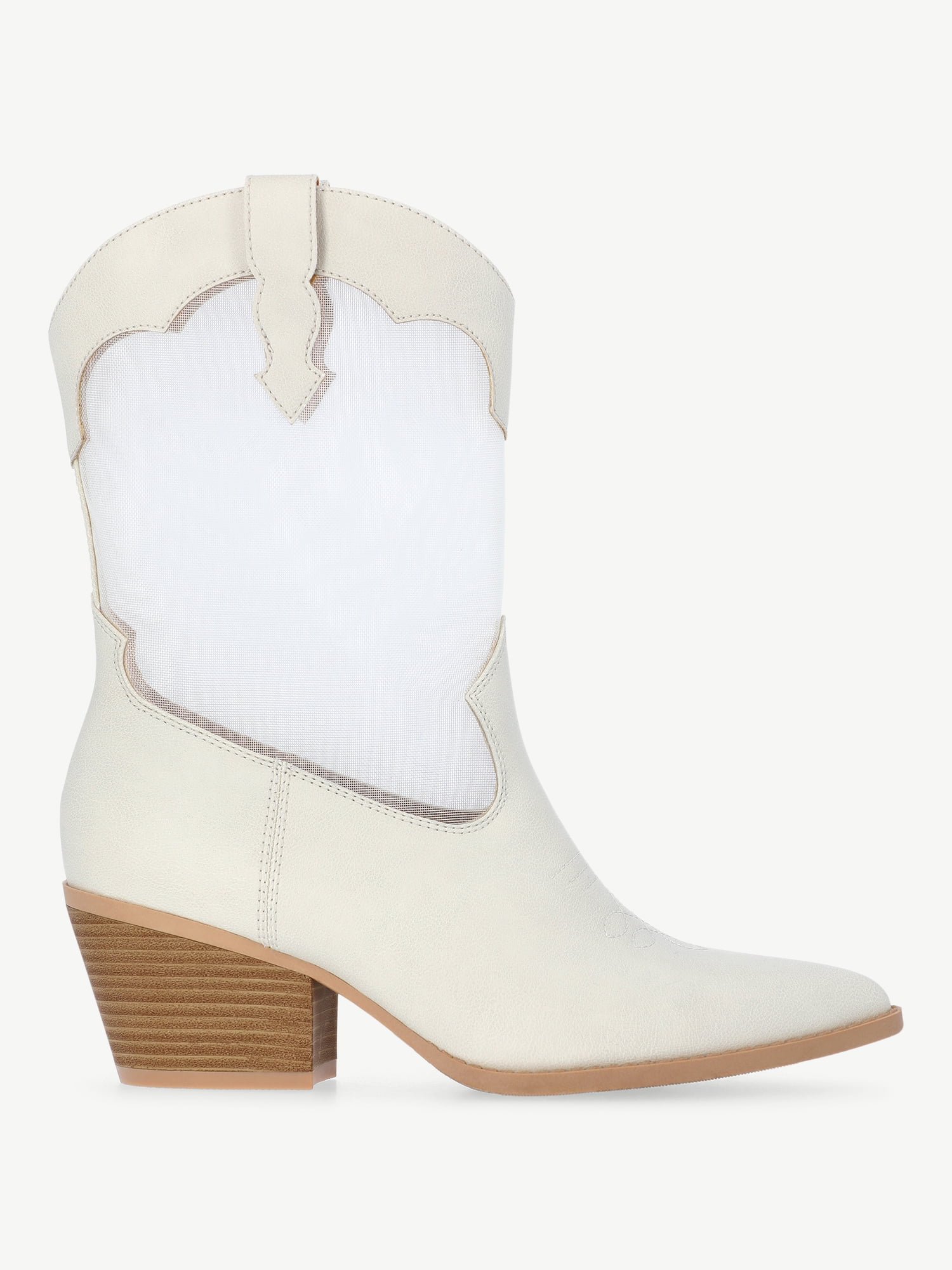 No Boundaries Women's Sheer Mesh Western Boots