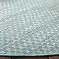 thumbnail image 3 of SAFAVIEH Courtyard Blair Geometric Indoor/Outdoor Area Rug, 5'3" x 5'3" Round, Light Blue/Light Grey, 3 of 5
