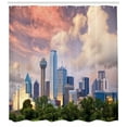 thumbnail image 3 of Ambesonne United States Shower Curtain, Dallas Skyline, 69"Wx70"L, Multicolor, 3 of 3