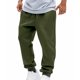 thumbnail image 4 of Pantalones largos para hombre, informales, a la moda, transpirables, con cordón elástico en la cintura y bolsillos, con elástico en los pies, de rayón., 4 of 9