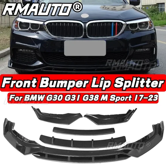 Carbon Fiber G30 Front Lip Front Bumper Splitter Lip Spoiler Diffuser Guard Cover For BMW G30 G31 G38 M Sport 2017-2023 Body Kit