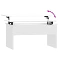 thumbnail image 6 of vidaXL Coffee Table High Gloss White 31.5"x19.9"x16.3" Engineered Wood, 6 of 9