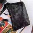 thumbnail image 3 of Black Skull Cosmetic Bag Women PU Leather Makeup Bag Travel Organizer, 3 of 5