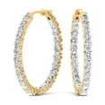thumbnail image 2 of Lana - 5CT Inside Out Round Diamond Hoop Earrings 1.75", 2 of 5