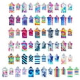 thumbnail image 2 of GYRATEDREAM Parent-Child Hooded Poncho Towels, Tie-dye Soft & Absorbent Microfiber Beach Towel, Swimming Pool Changing Robe Bathrobe Bath Towel for 6-12Y+, 2 of 2