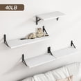 thumbnail image 6 of Fairy Floating Shelves, Rustic Wood Shelves, 4 Sets of Wall Mounted Shelf, 16.5x6.1x4.3inches, White Wash, 6 of 7