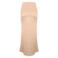 thumbnail image 5 of Beige Womens Basic Maxi Long Loose Fit Skort for Ladies Faux Satin Silk Casual Skort 2025 Clothing Fashion Country Concert XS, 5 of 6