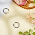thumbnail image 3 of 2Pcs 304 Stainless Steel Spring Gate Rings Ring Stainless Steel Color 24x4mm, 3 of 4