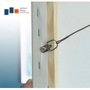 Picture Hang Solutions 1-Hole D-Ring Picture Frame Hangers, Steel, 10 lb Capacity, 100 Pieces, 1 1/4 x 5/8 Inch
